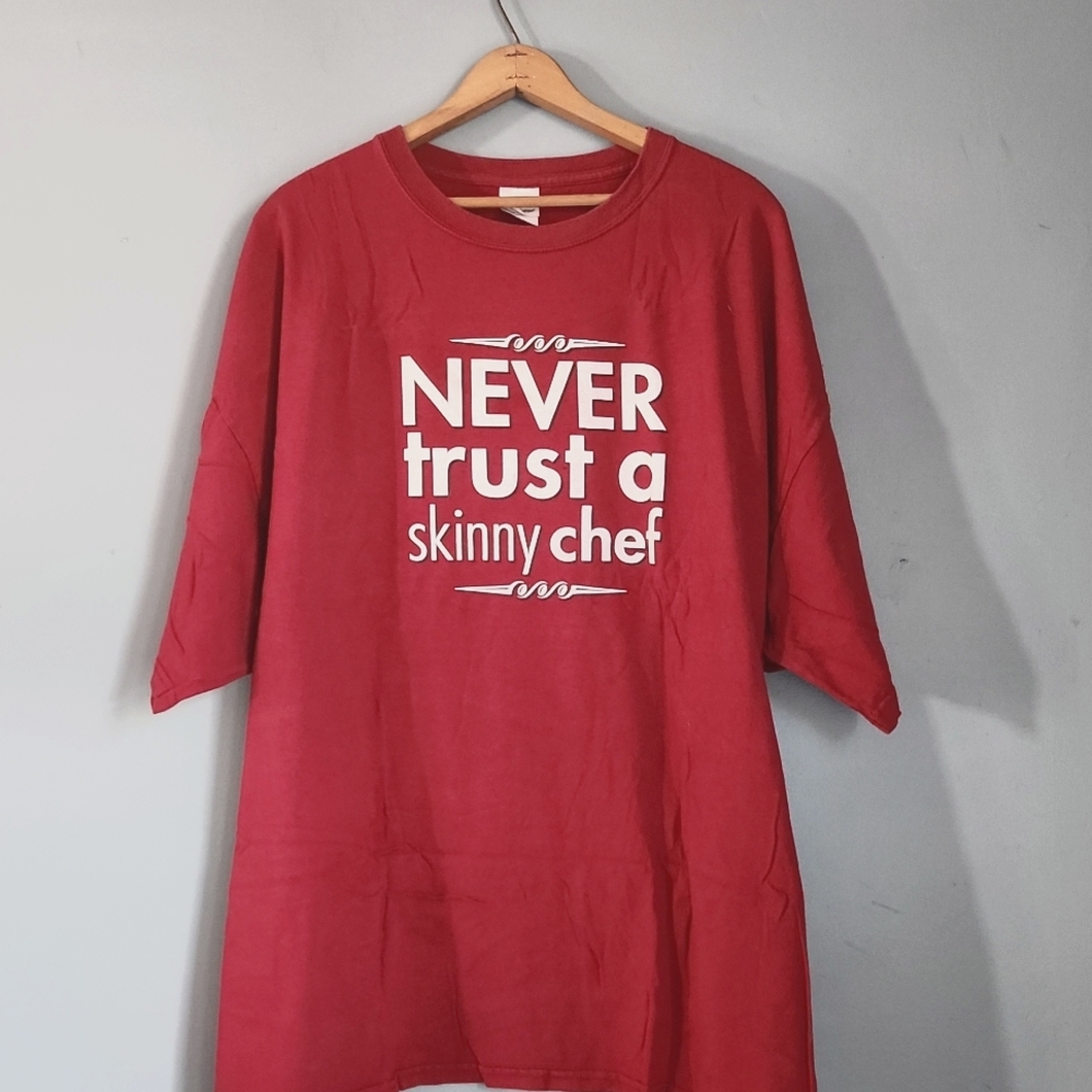 🛍️5/$20🛍️ Gildan Graphic Funny Chef Tee Red 3XL